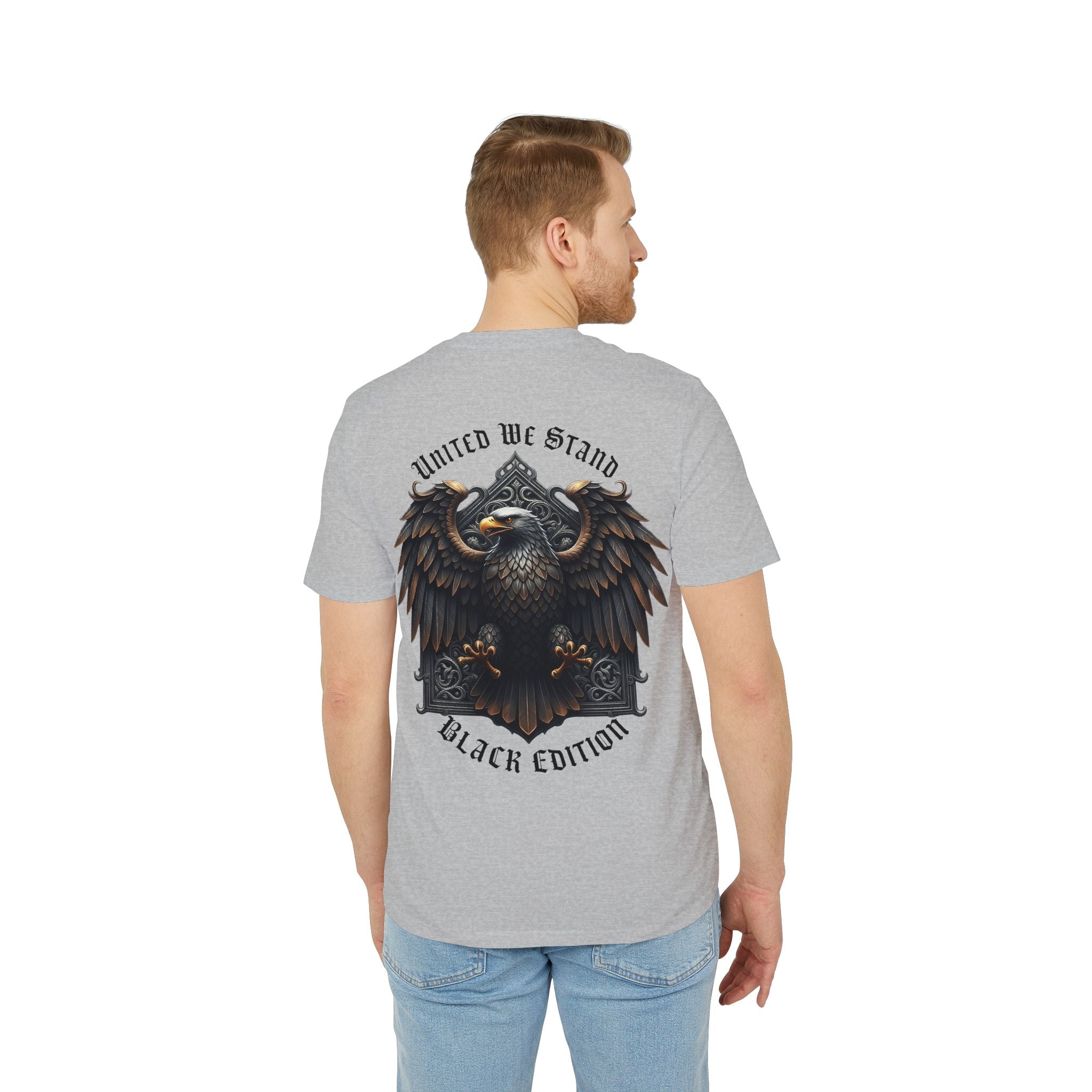Nationalstolz ,, Black Edition" Eagle Graphic T-Shirt (United We Stand)