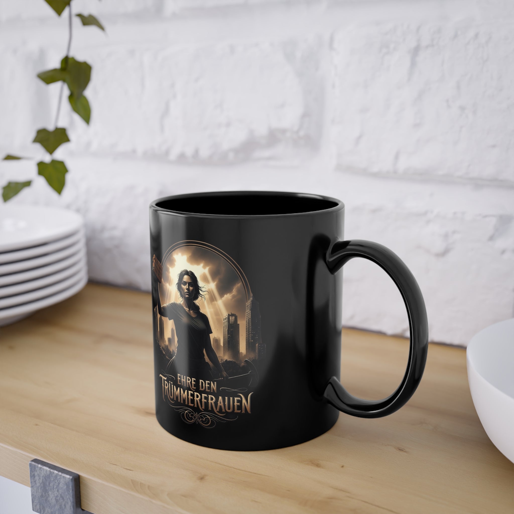 NATIONALSTOLZ  Coffee Mug — ,,Ehre den Trümmerfrauen" WWII Vintage Design