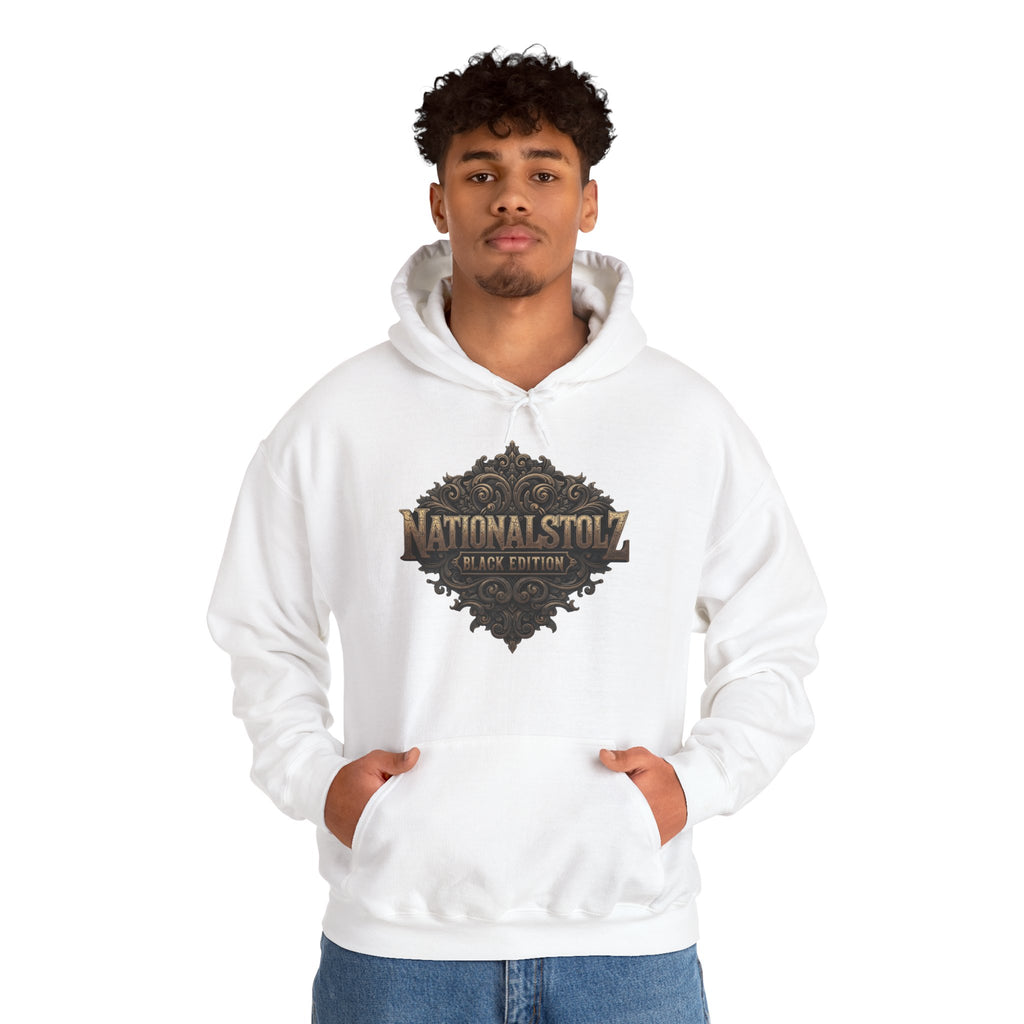 NATIONALSTOLZ ,,Black Edition'' Hoodie Unisex Frontprint