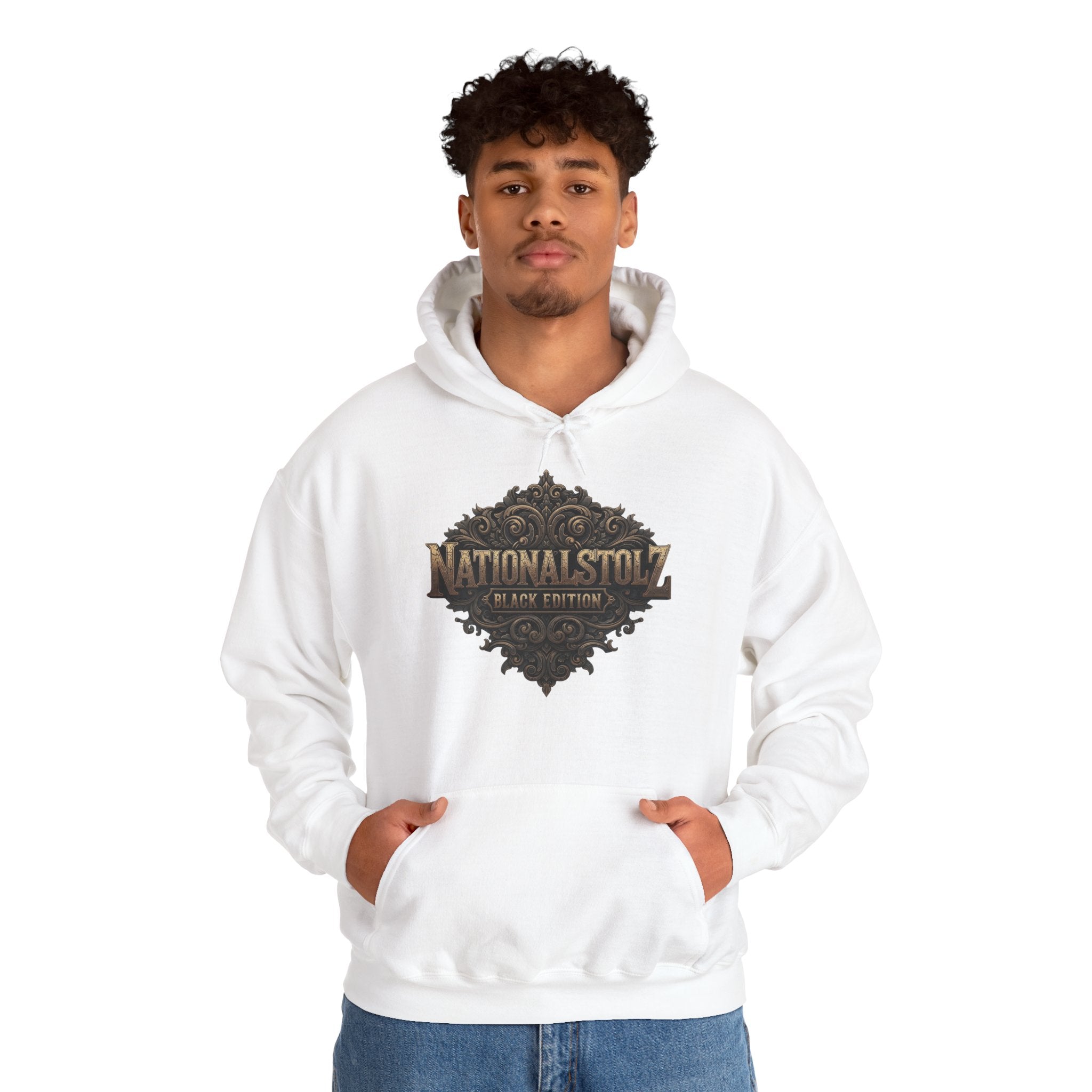 NATIONALSTOLZ ,,Black Edition'' Hoodie Unisex Frontprint