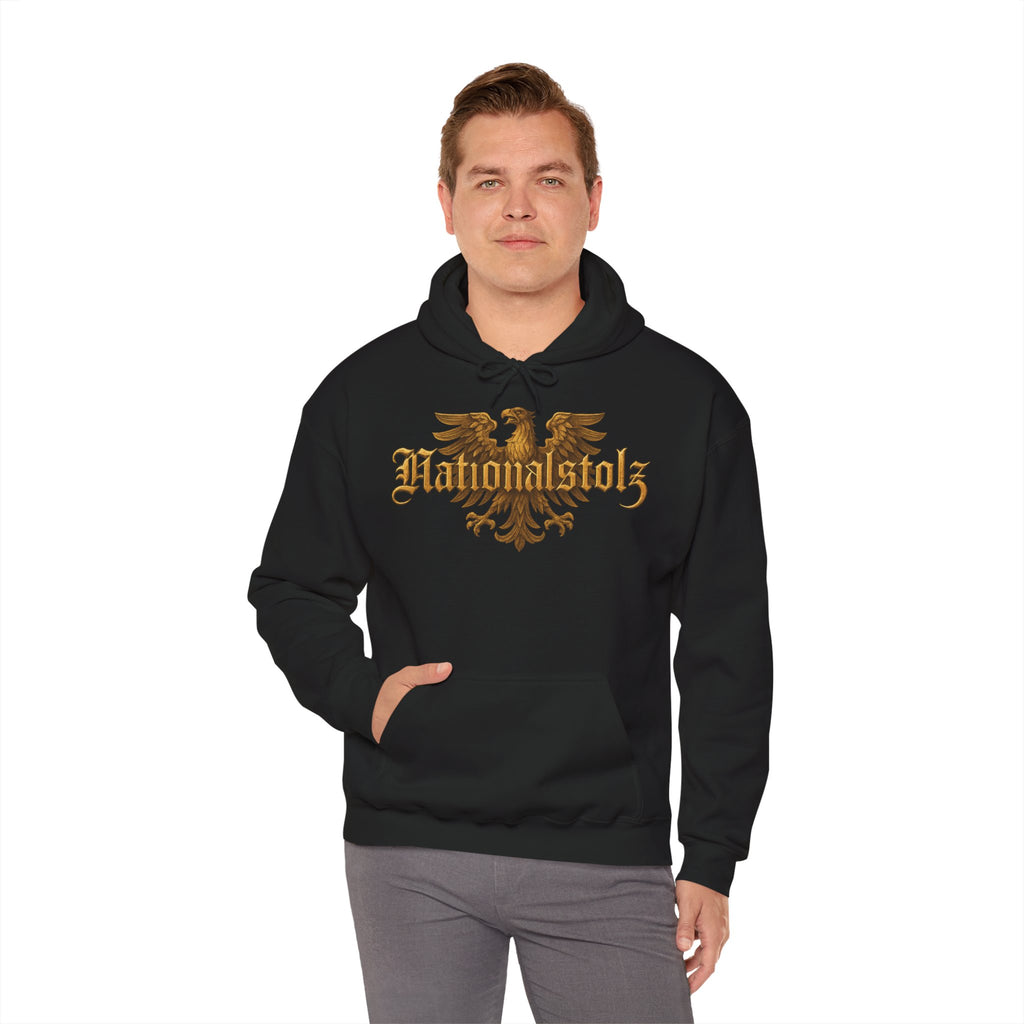 NATIONALSTOLZ Streetwear Hoodie Unisex- Goldener Adler