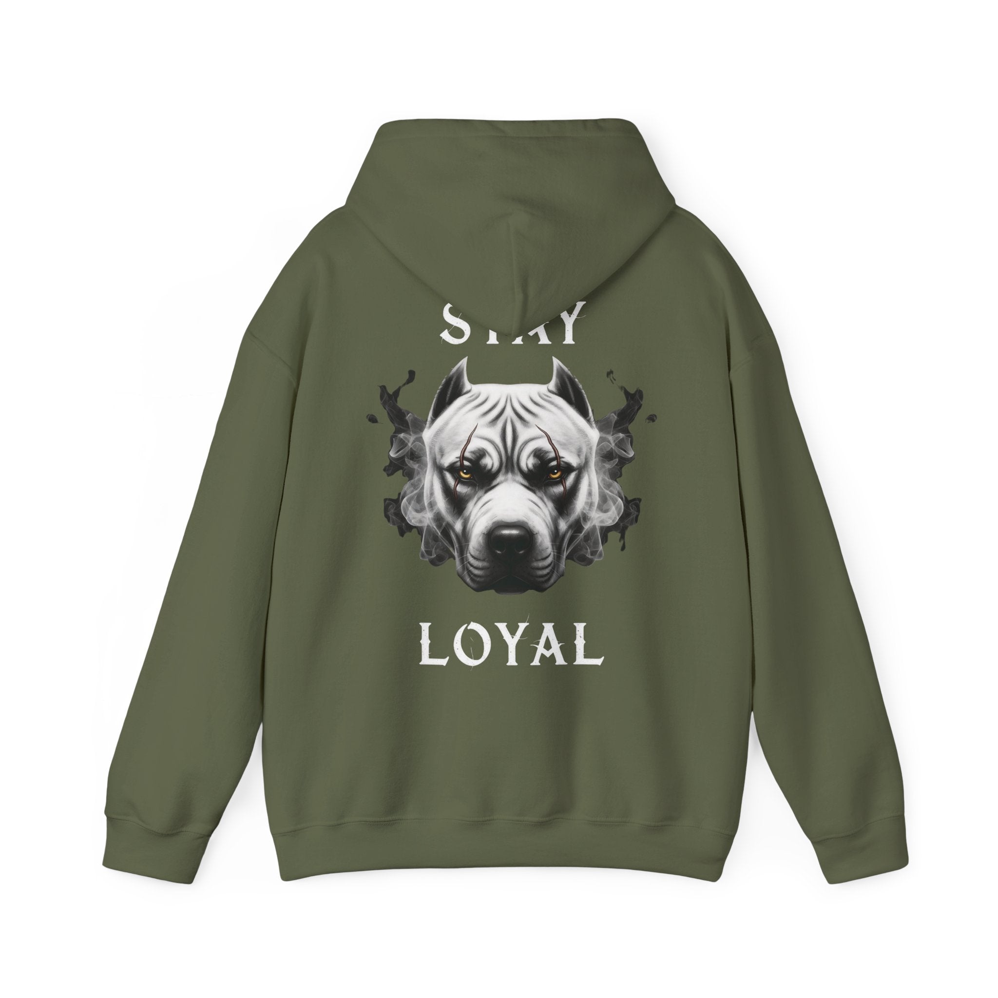 NATIONALSTOLZ  Pitbull Hoodie — Pitbull Portrait Stay Loyal