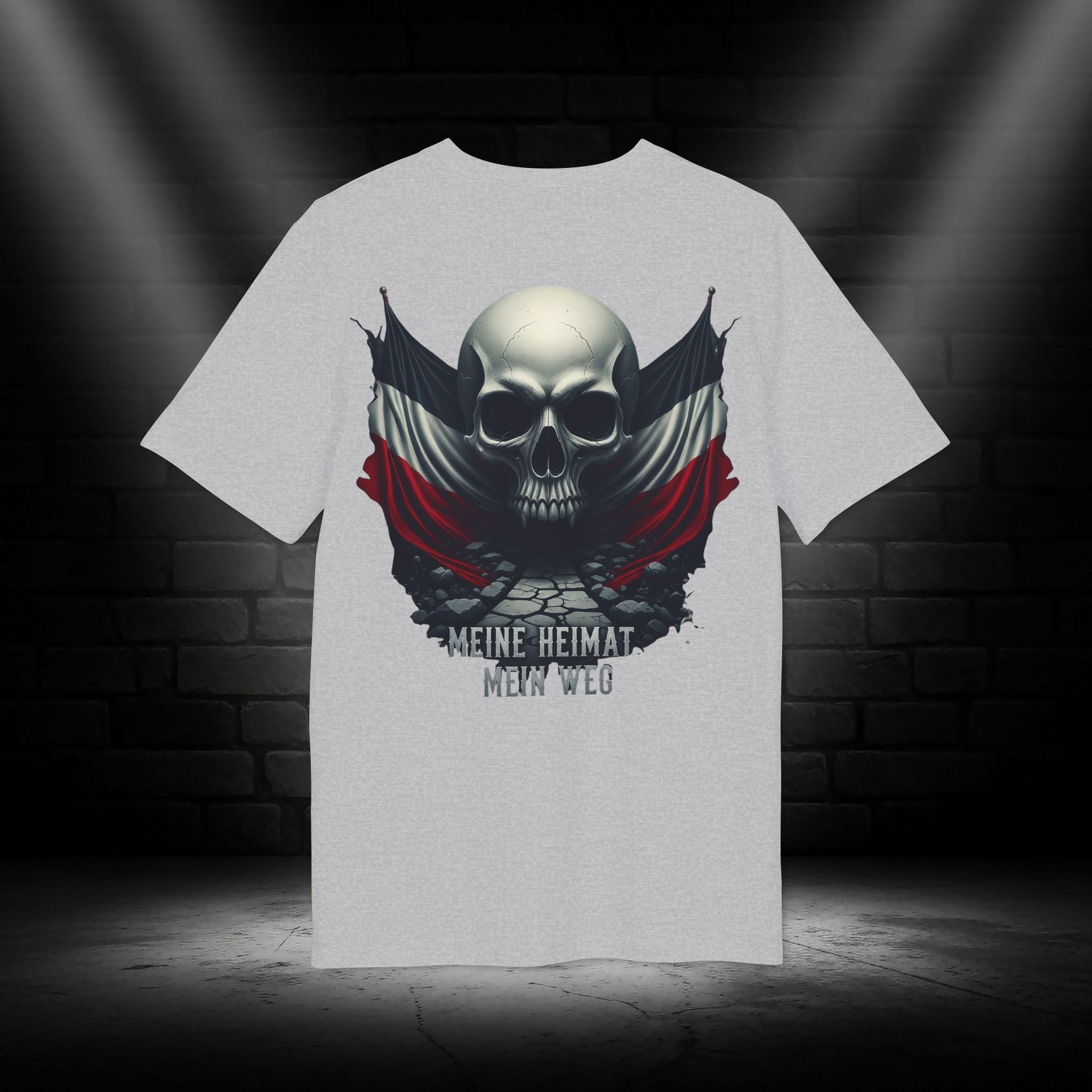 Skull Flag T-Shirt — "Meine Heimat, Mein Weg" Graphic Tee