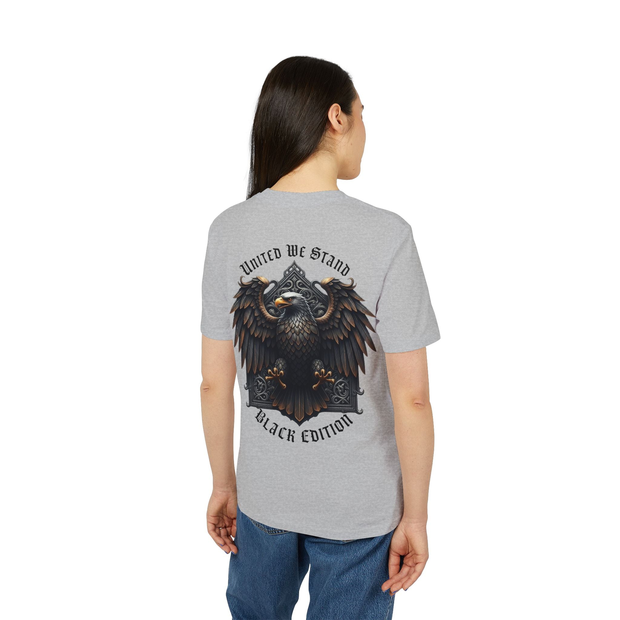 Nationalstolz ,, Black Edition" Eagle Graphic T-Shirt (United We Stand)