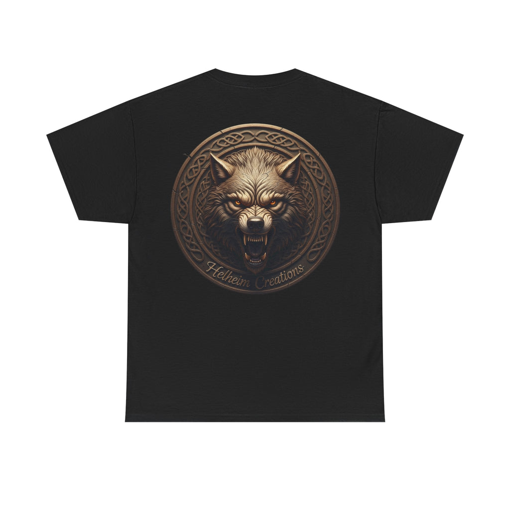 Wolf Medallion T-Shirt — Norse Viking Wolf Emblem Tee
