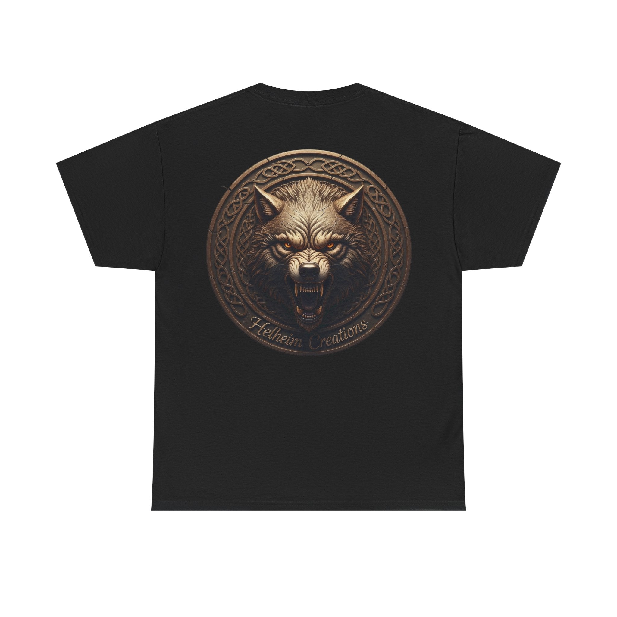 Wolf Medallion T-Shirt — Norse Viking Wolf Emblem Tee