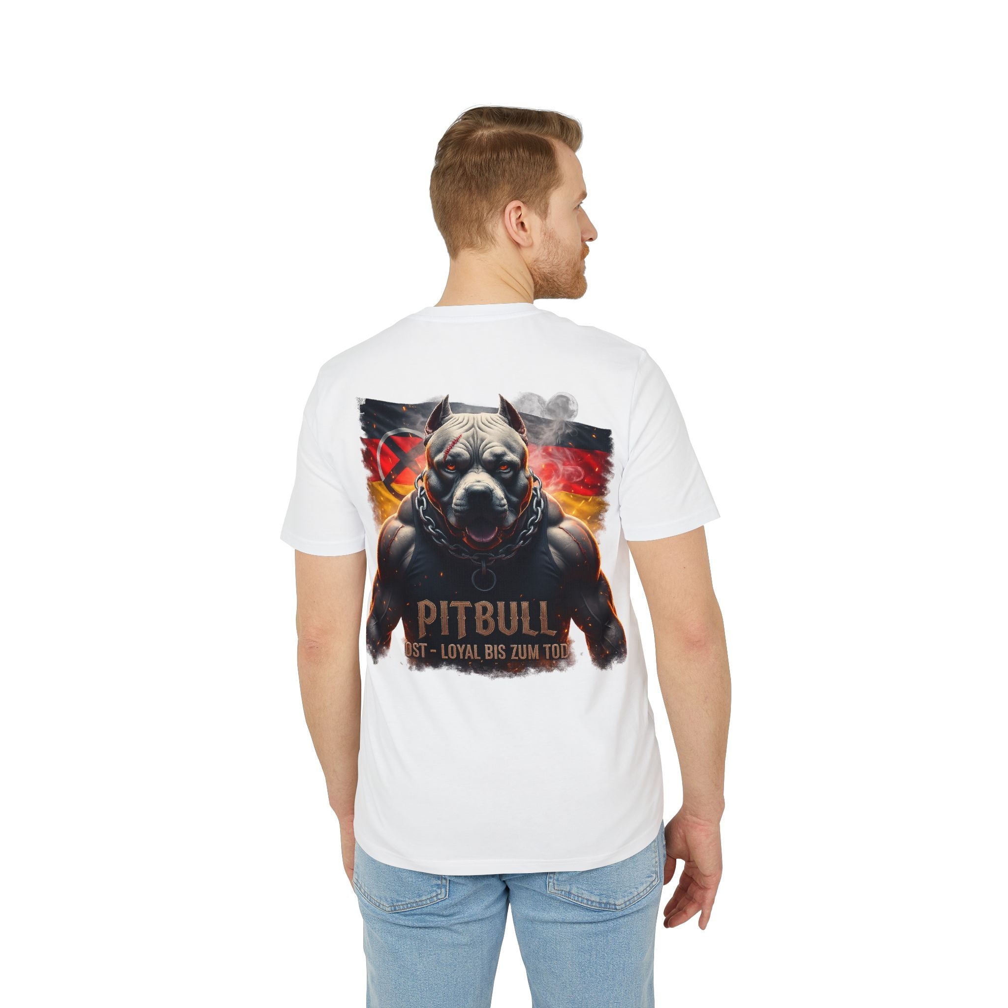 NATIONALSTOLZ OST&WEST EDITION – "Pitbull Ost • Loyal • Bis zum Tod" Graphic Unisex T-Shirt