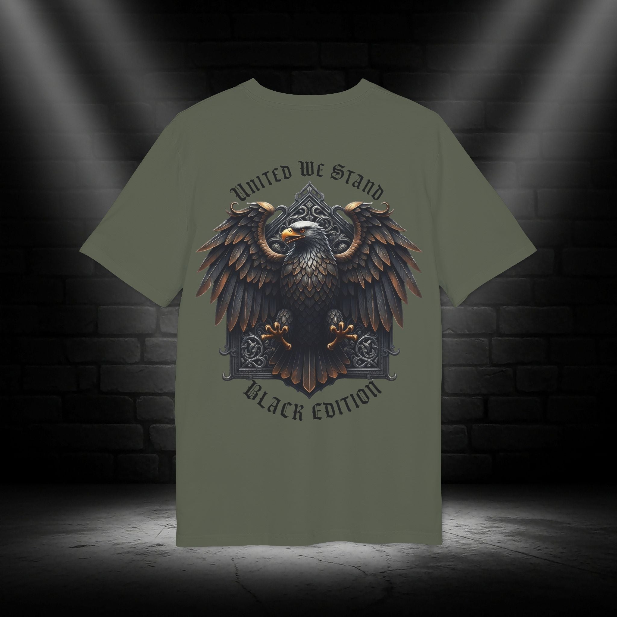 Nationalstolz ,, Black Edition" Eagle Graphic T-Shirt (United We Stand)