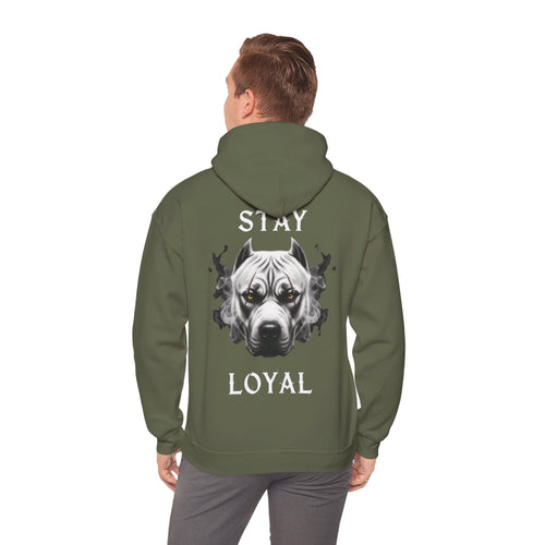 NATIONALSTOLZ  Pitbull Hoodie — Pitbull Portrait Stay Loyal