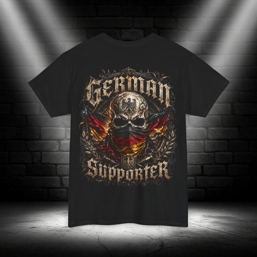 NATIONALSTOLZ T- Shirt - ,,German Supporter " Schädel Deutschland