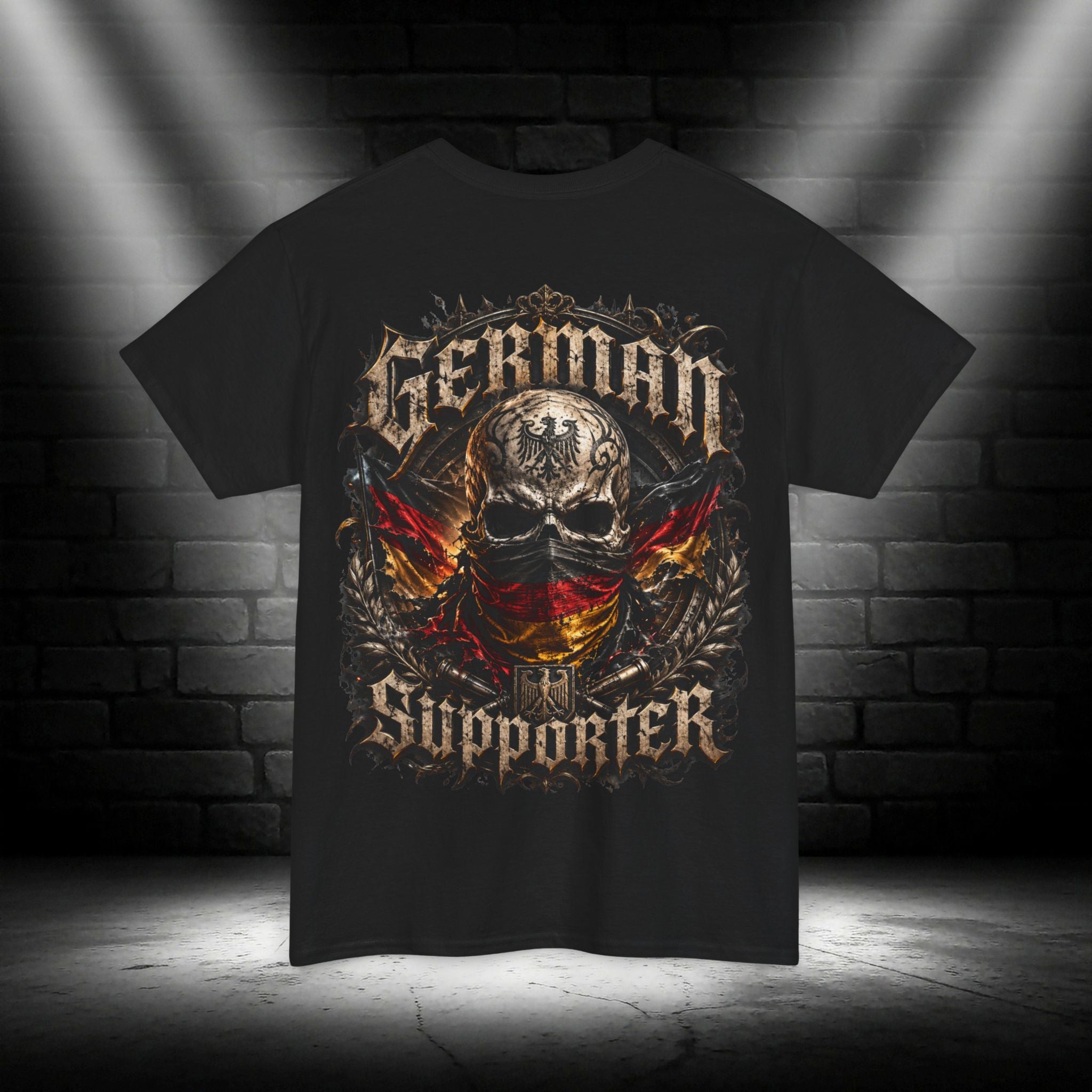 NATIONALSTOLZ T- Shirt - ,,German Supporter " Schädel Deutschland