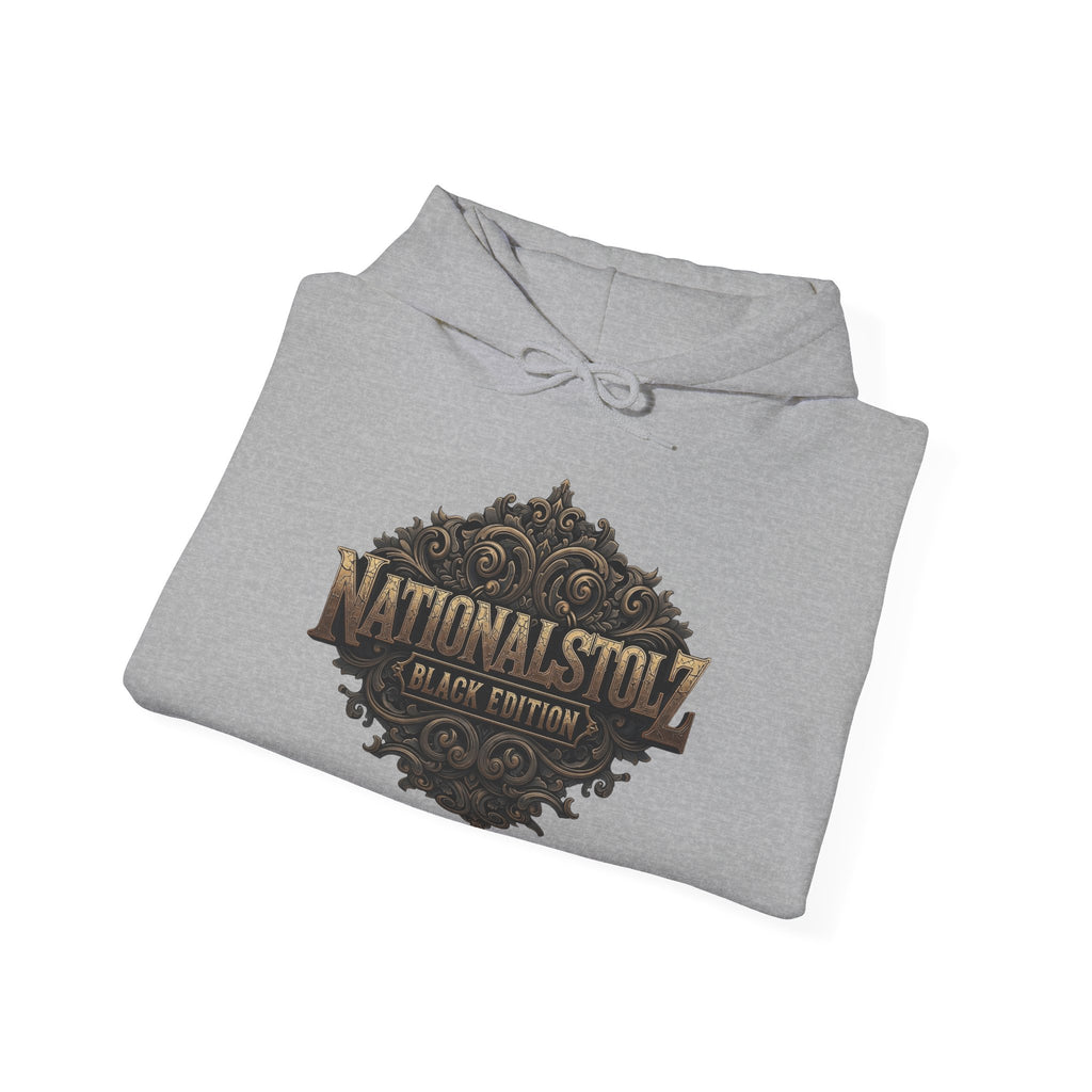 NATIONALSTOLZ ,,Black Edition'' Hoodie Unisex Frontprint