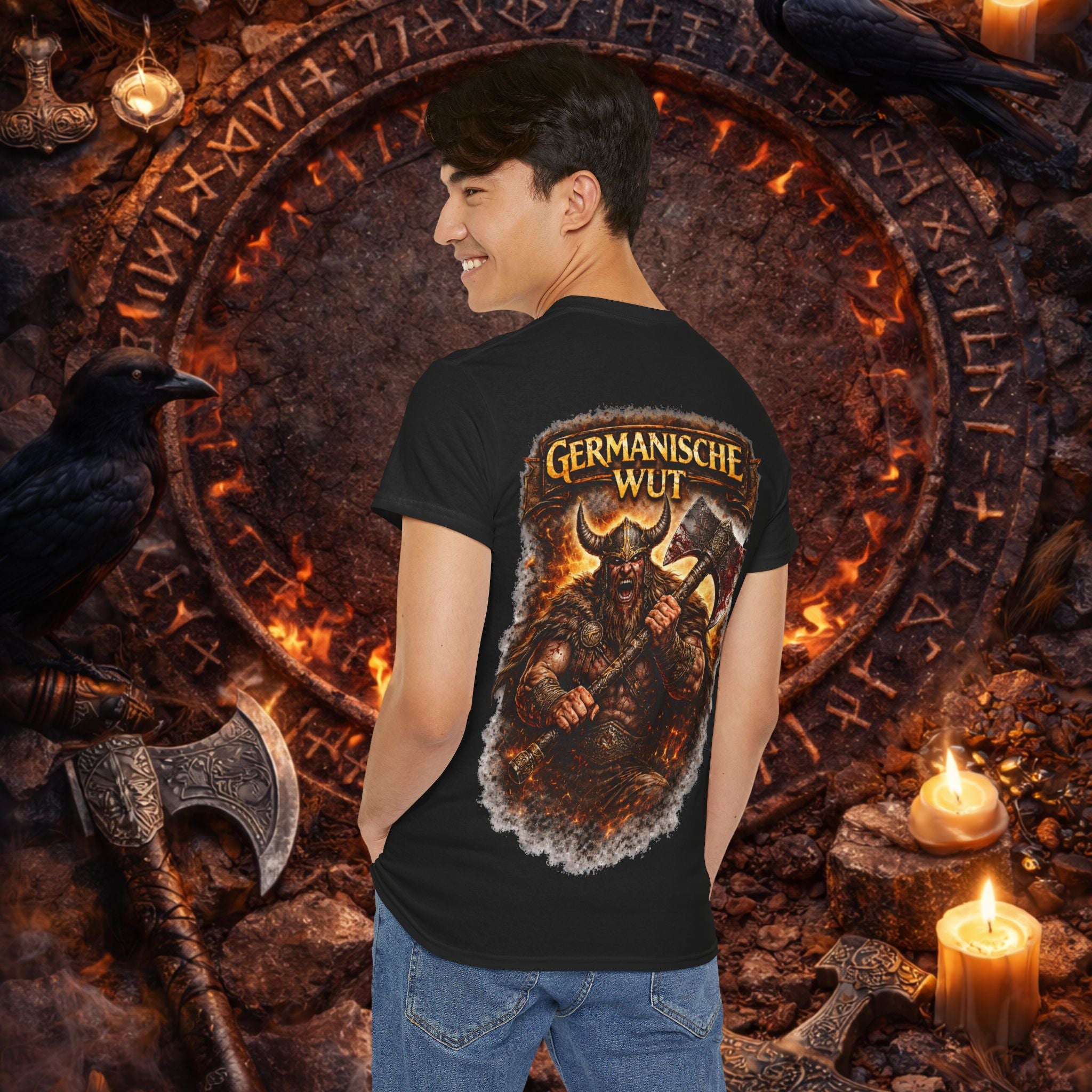 NORDIC PRIDE  T‑Shirt - "Germanische Wut" Warrior