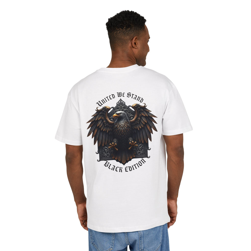 NATIONALSTOLZ ,,Black Edition '' "United We Stand" Heavy Unisex T-Shirt Backprint