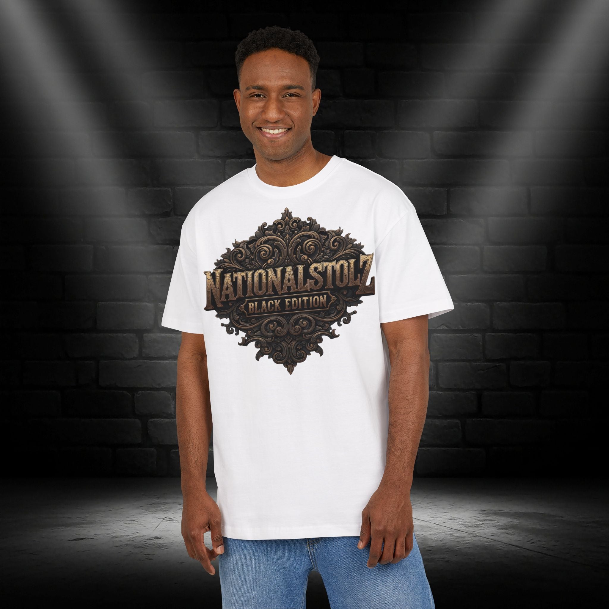 NATIONALSTOLZ ,,Black Edition'' Heavy T-Shirt Frontprint