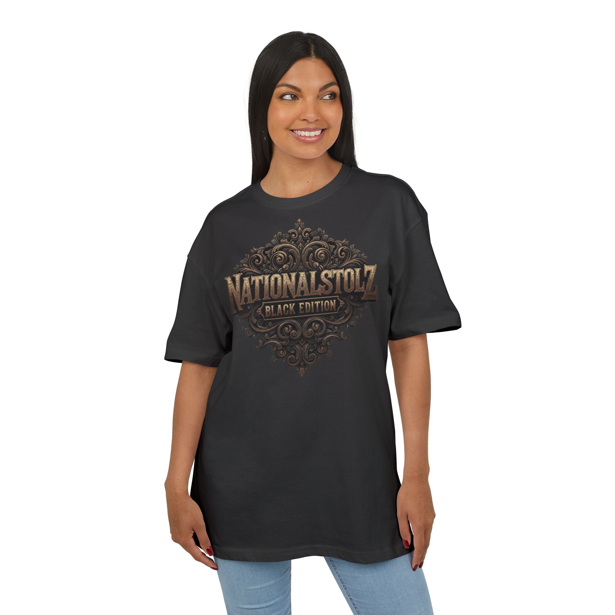 NATIONALSTOLZ ,,Black Edition'' Heavy T-Shirt Frontprint