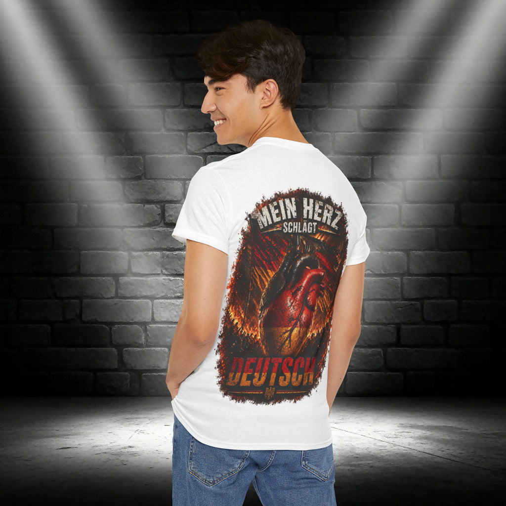 NATIONALSTOLZ T-Shirt — "Mein Herz schlägt Deutsch" Patriotisch Deutschland