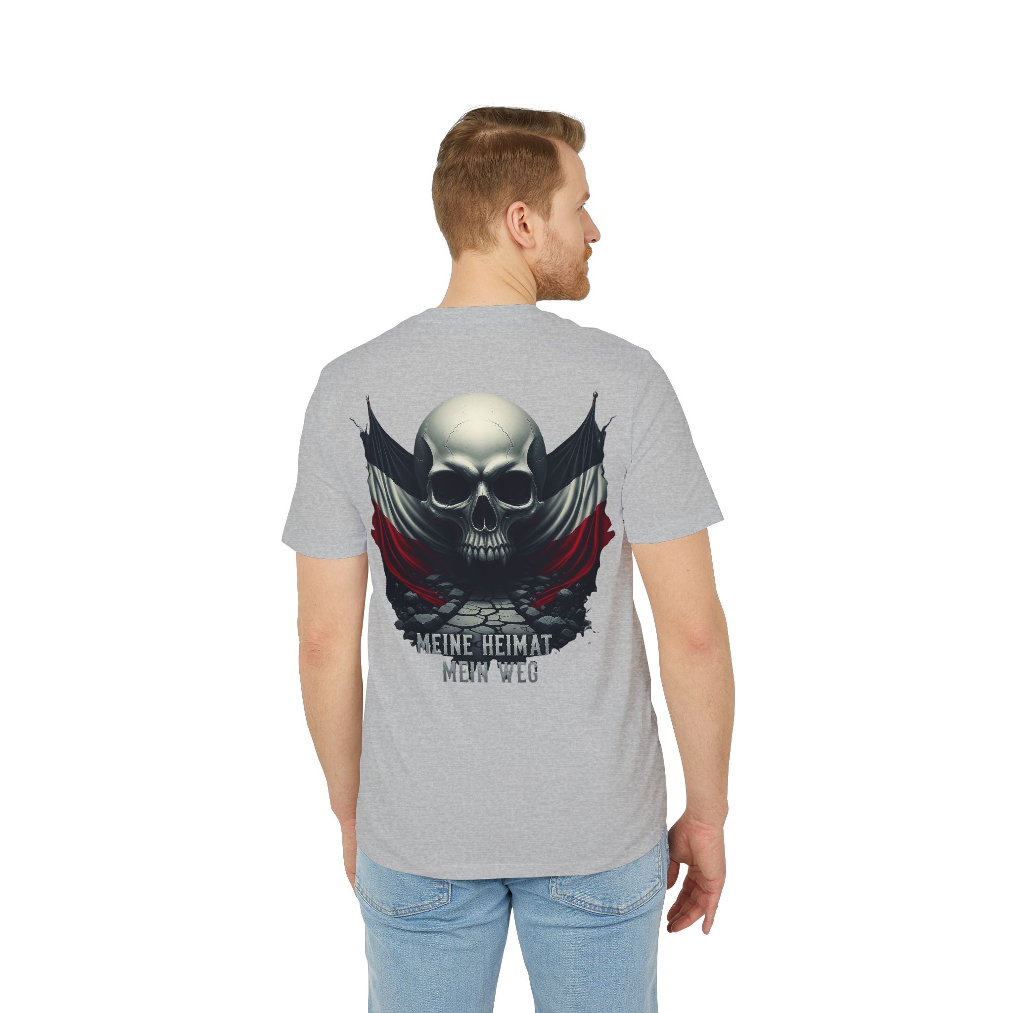 Skull Flag T-Shirt — "Meine Heimat, Mein Weg" Graphic Tee