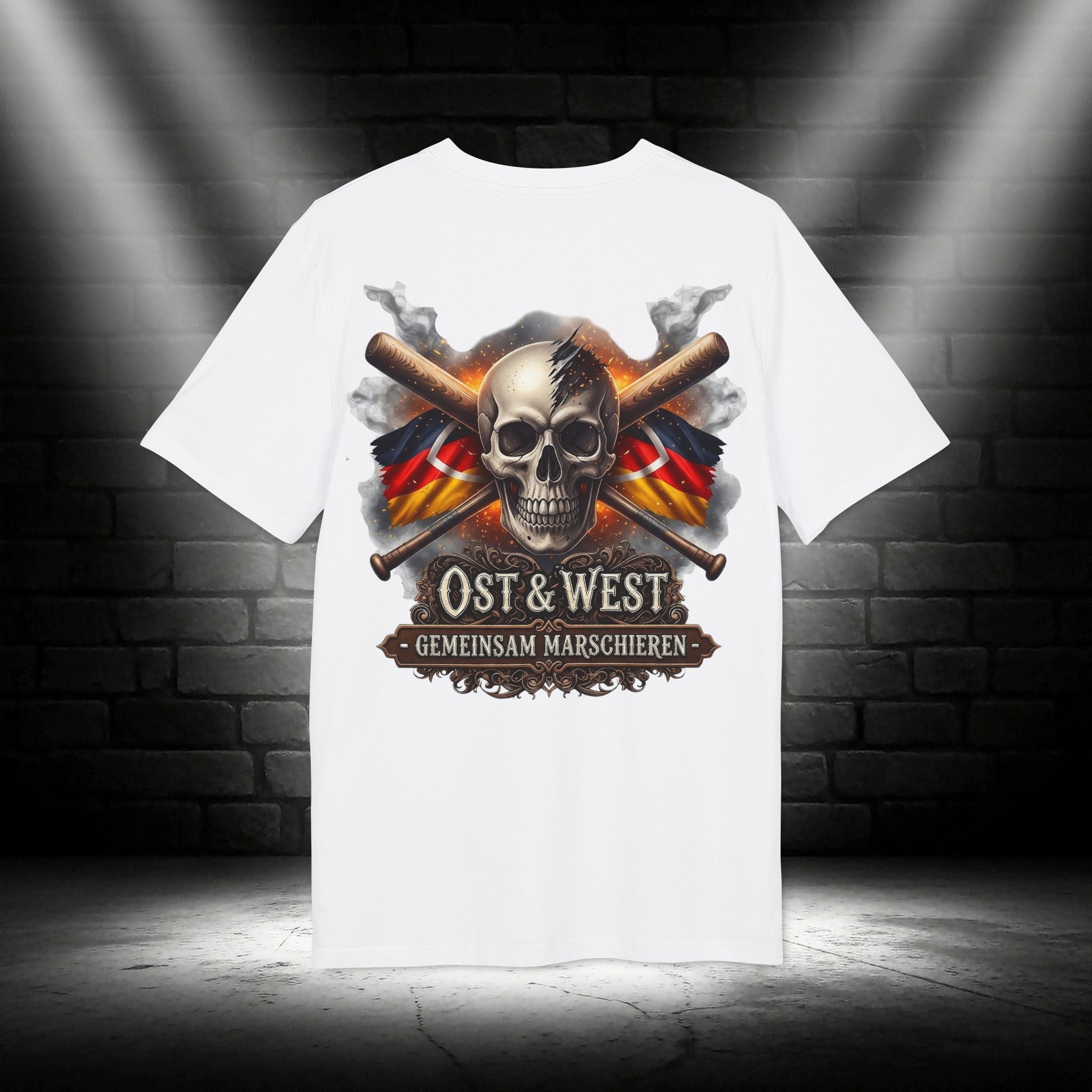 NATIONALSTOLZ ,,OST- WEST" Edition "United Germany"  | Ost & West Gemeinsam Marschieren Patriotic T Shirt