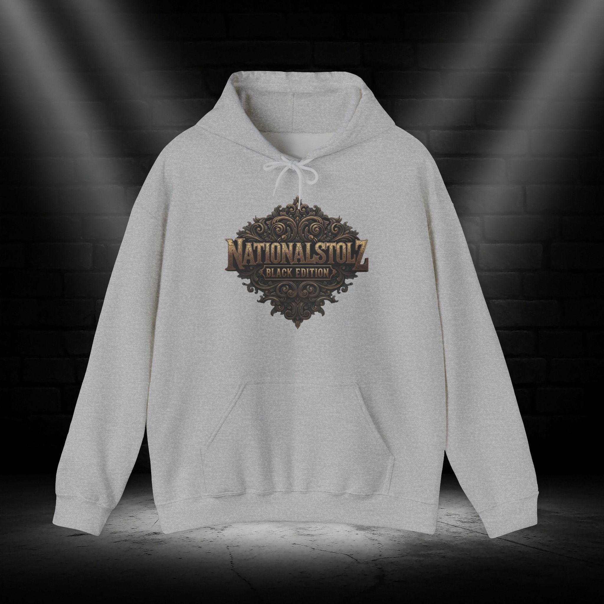 NATIONALSTOLZ ,,Black Edition'' Hoodie Unisex Frontprint