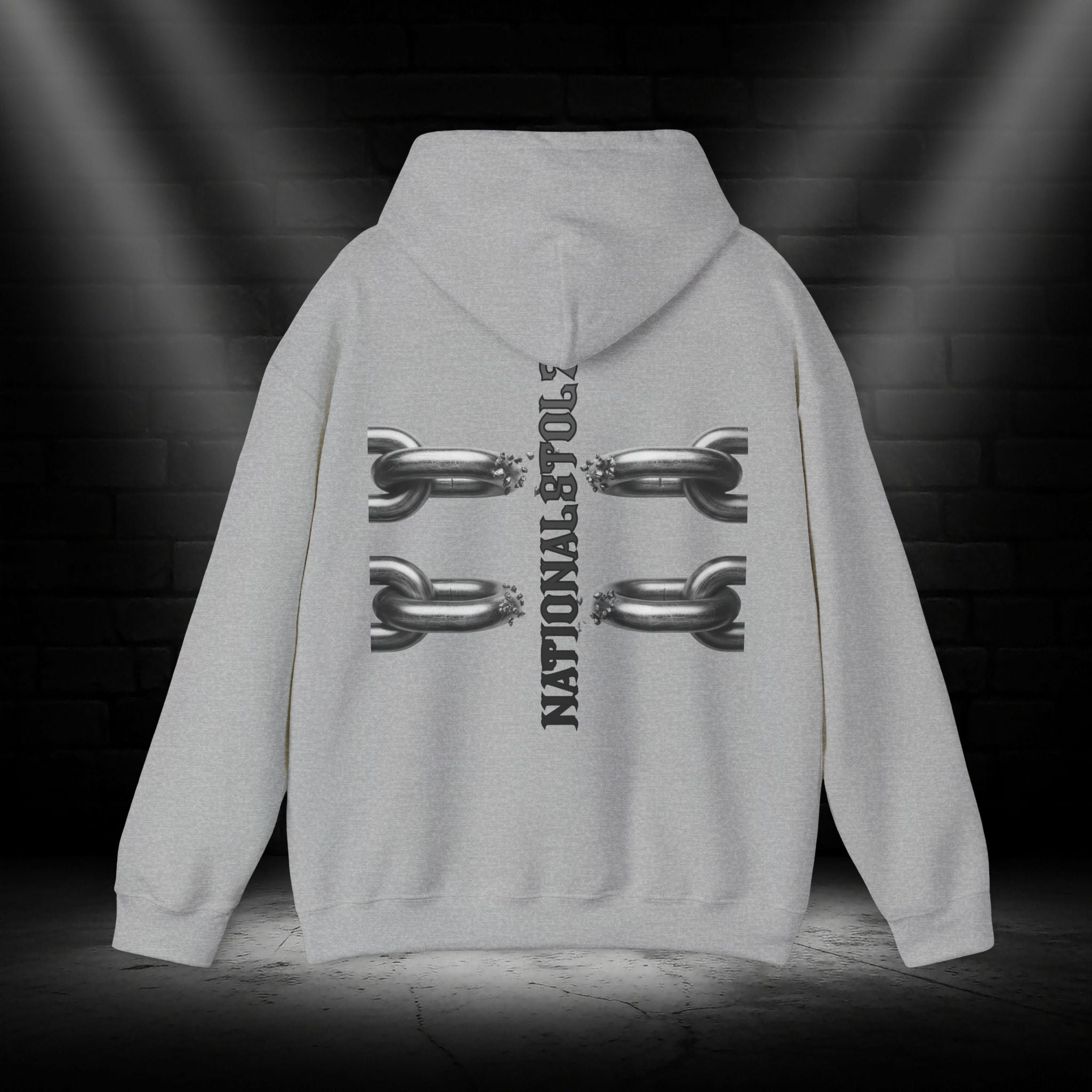 NATIONALSTOLZ Hoodie —Broken Chains "NATIONALSTOLZ" Back Print
