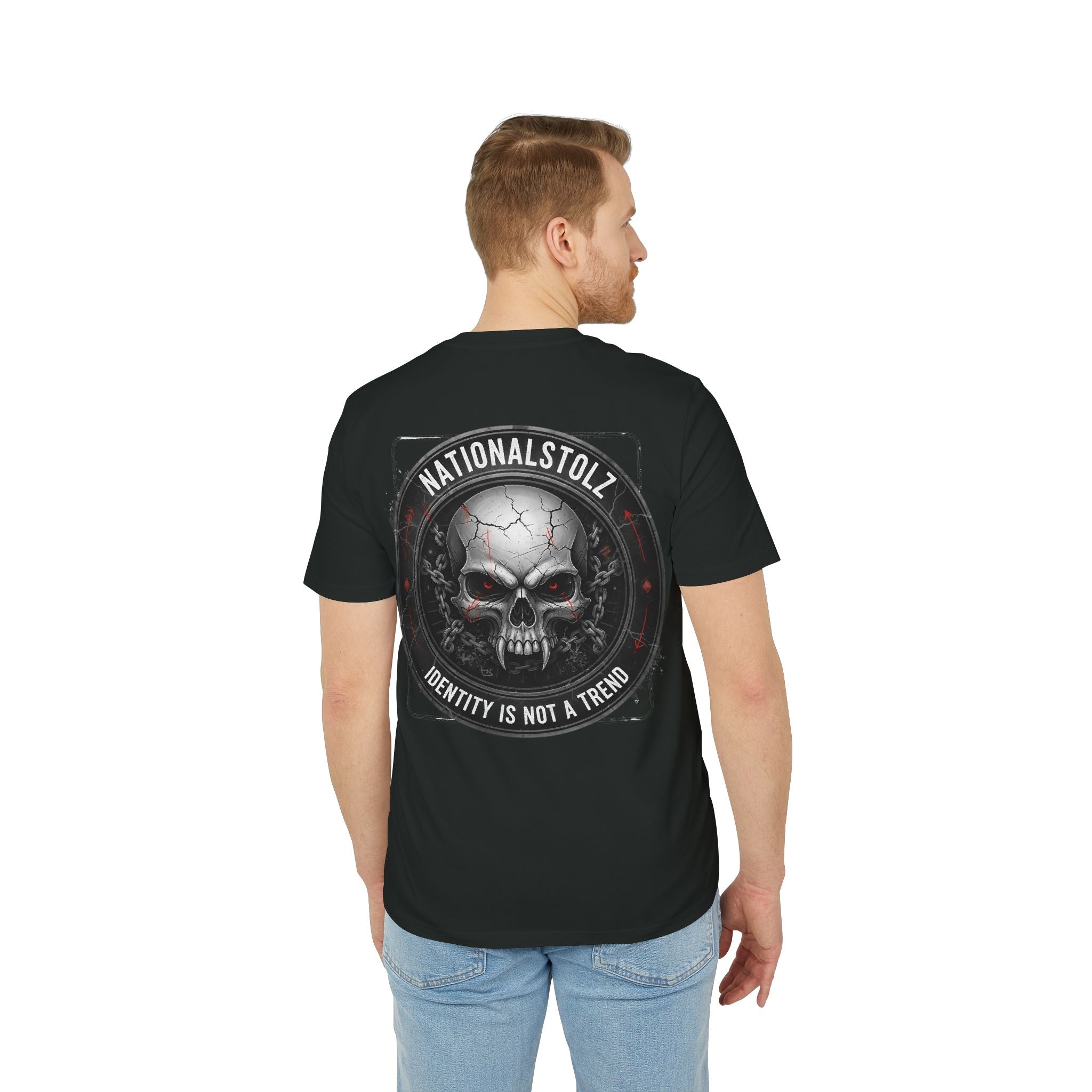 NATIONALSTOLZ Skull T-Shirt UNISEX — "Identity Is Not A Trend"