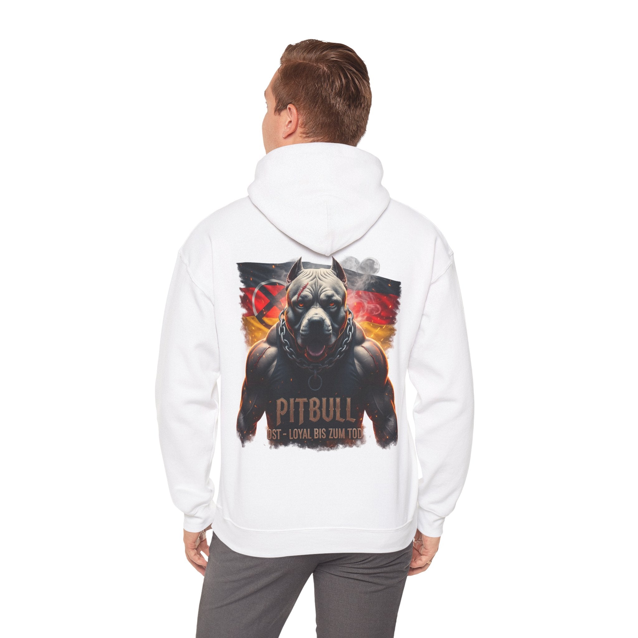 NATIONALSTOLZ ,,United Germany" Hoodie —  Flag Pittbull,, Ost Loyal bis zum Tod"