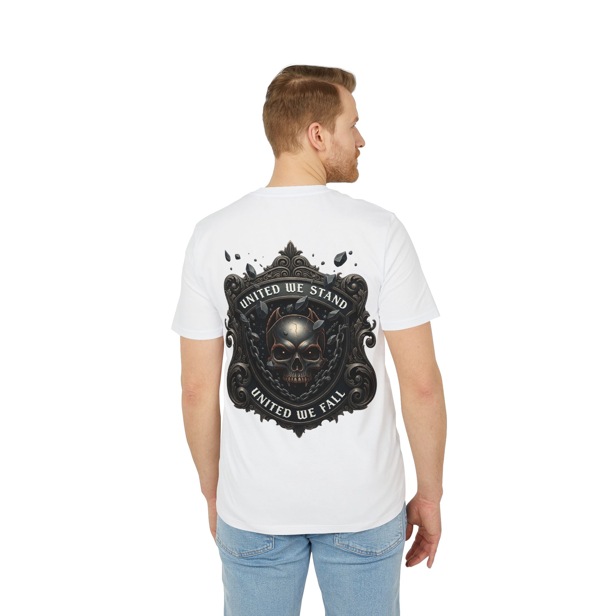 NATIONALSTOLZ ,,Patriot"  T-Shirt UNISEX — "United We Stand, United We Fall"