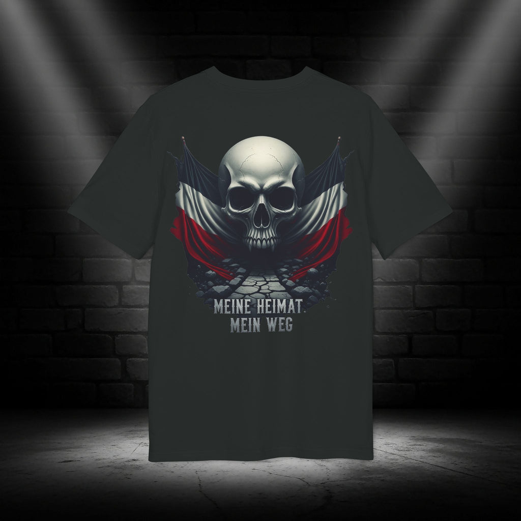 Skull Flag T-Shirt — "Meine Heimat, Mein Weg" Graphic Tee