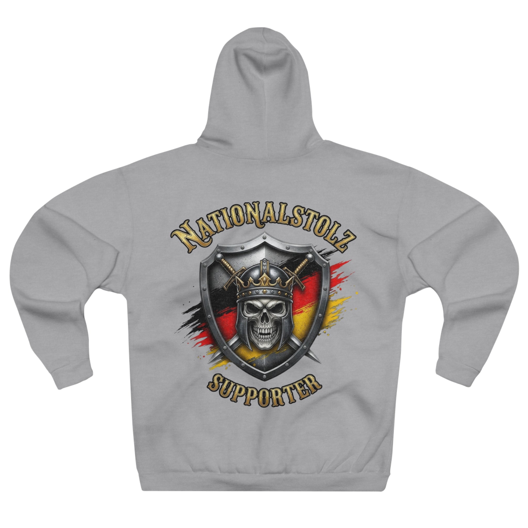 Nationalstolz  Supporter Hoodie großer Backprint Schädel ,Deutschland,Supporter