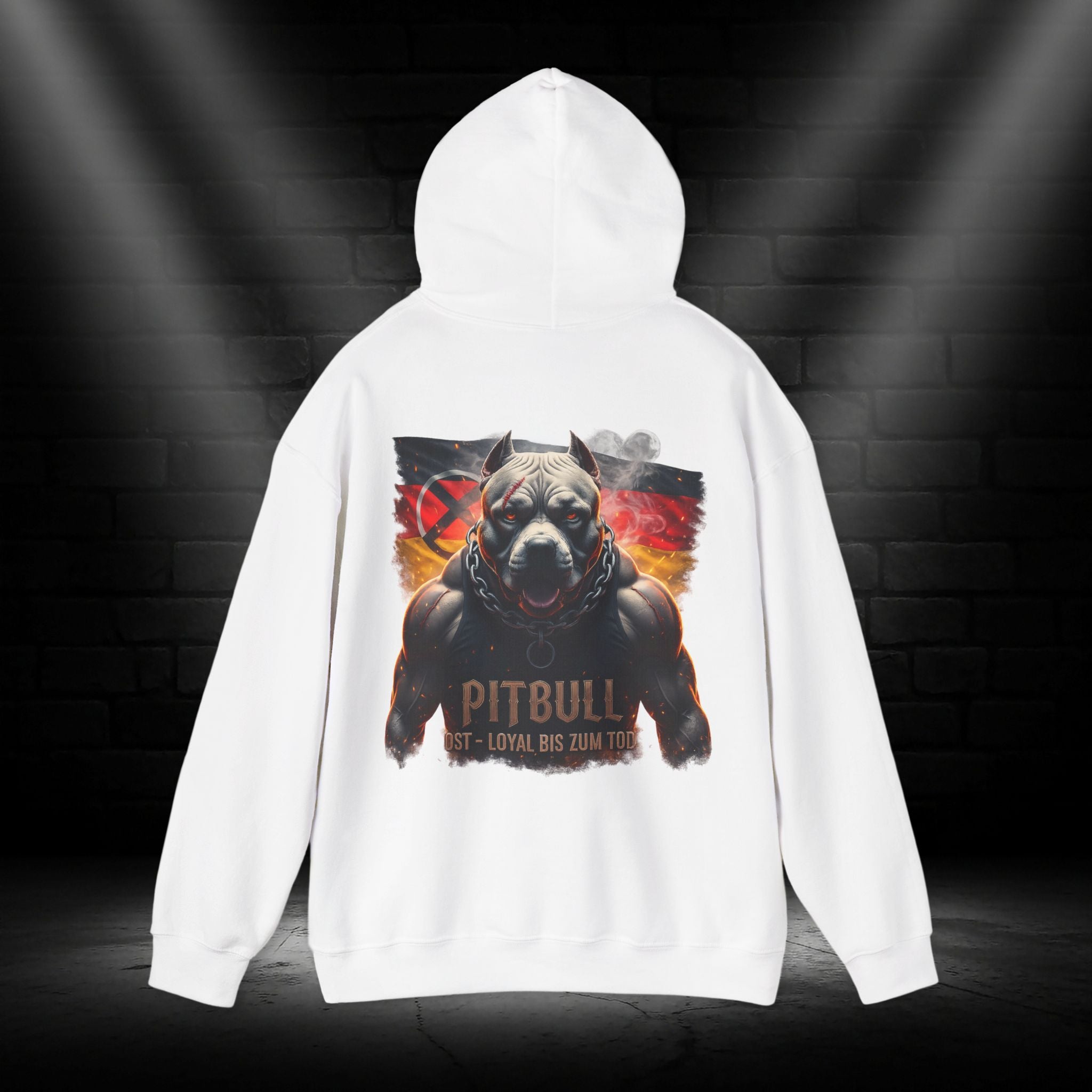 NATIONALSTOLZ ,,United Germany" Hoodie —  Flag Pittbull,, Ost Loyal bis zum Tod"