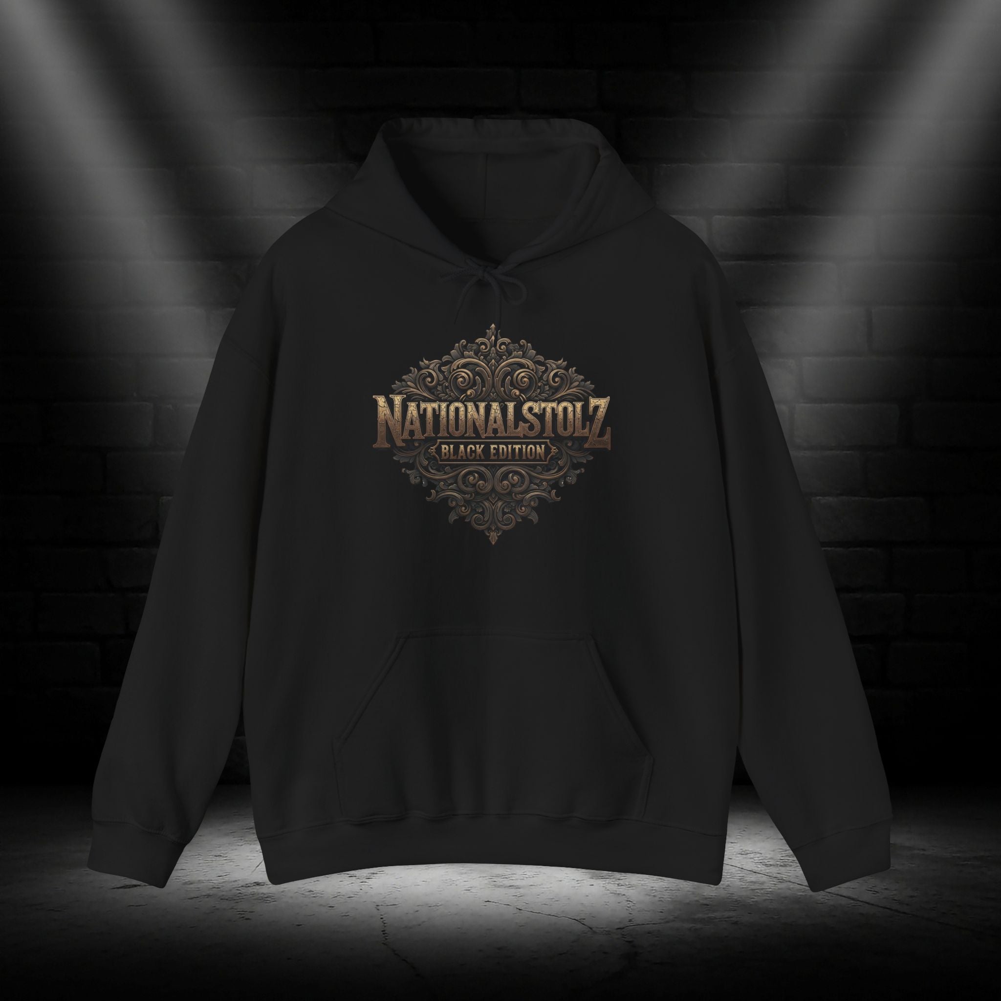 NATIONALSTOLZ ,,Black Edition'' Hoodie Unisex Frontprint