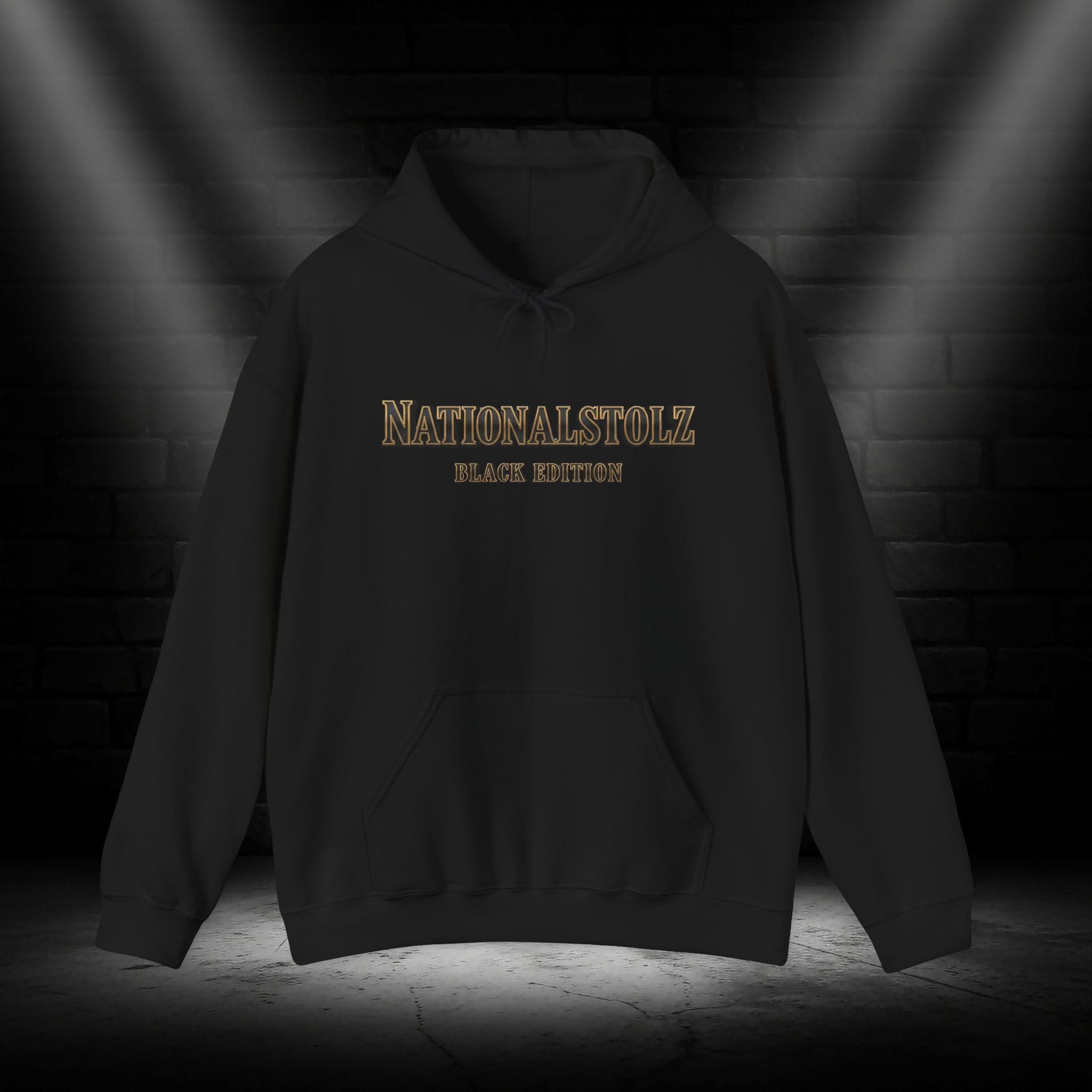 NATIONALSTOLZ,, Black Edition" Hoodie -Skull Crest