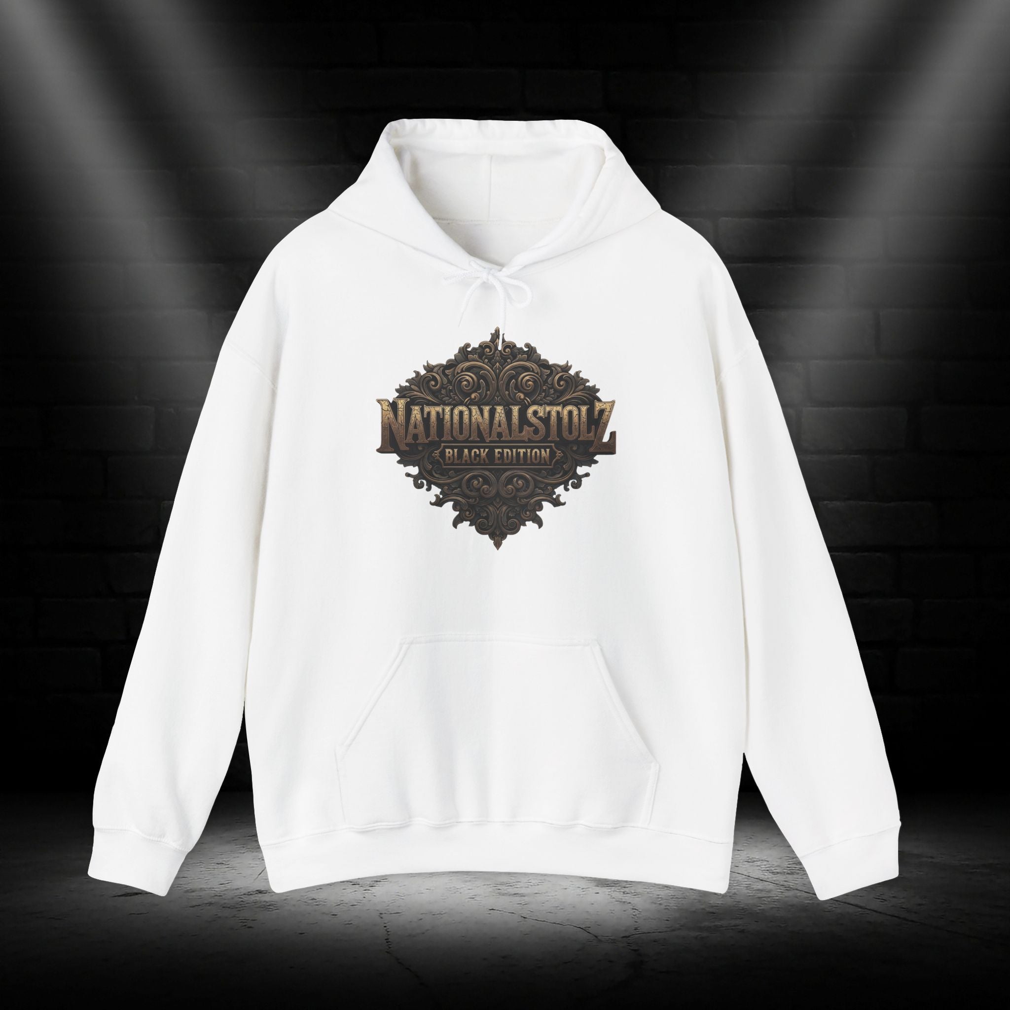 NATIONALSTOLZ ,,Black Edition'' Hoodie Unisex Frontprint