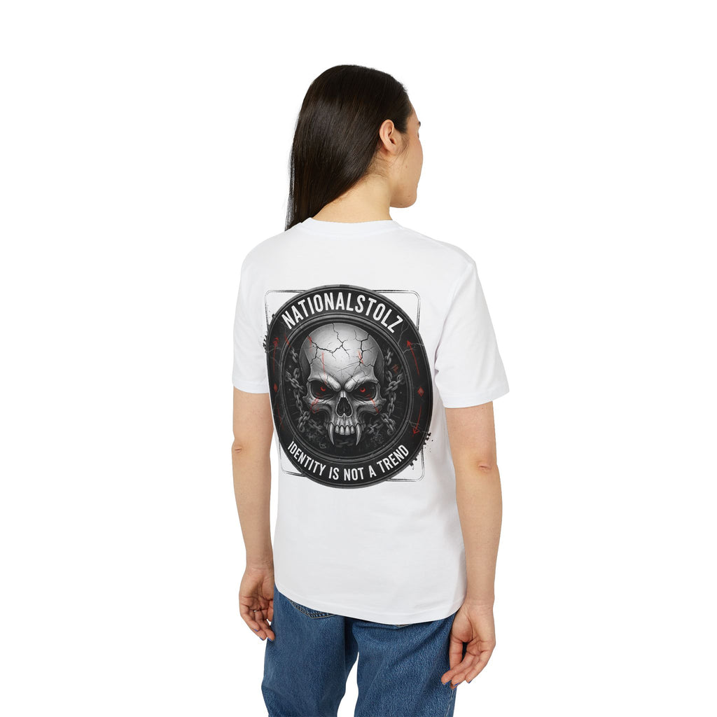 NATIONALSTOLZ Skull T-Shirt UNISEX — "Identity Is Not A Trend"