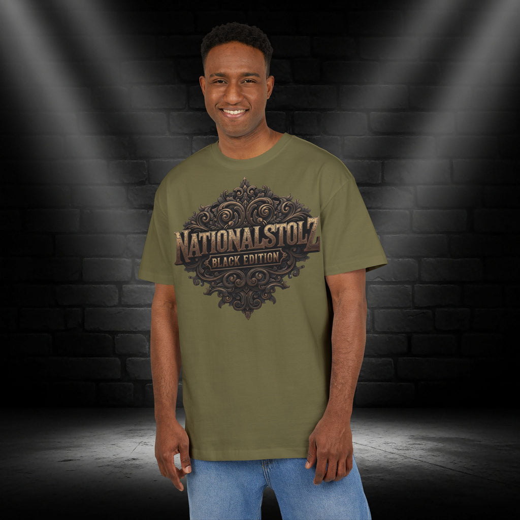 NATIONALSTOLZ ,,Black Edition'' Heavy T-Shirt Frontprint