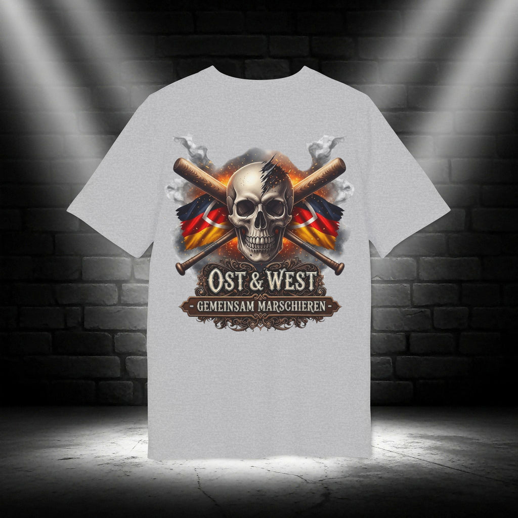 NATIONALSTOLZ ,,OST- WEST" Edition "United Germany"  | Ost & West Gemeinsam Marschieren Patriotic T Shirt