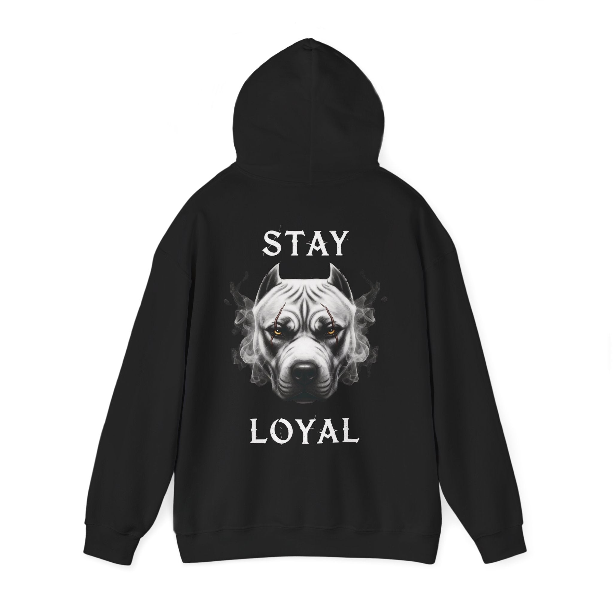 NATIONALSTOLZ  Pitbull Hoodie — Pitbull Portrait Stay Loyal