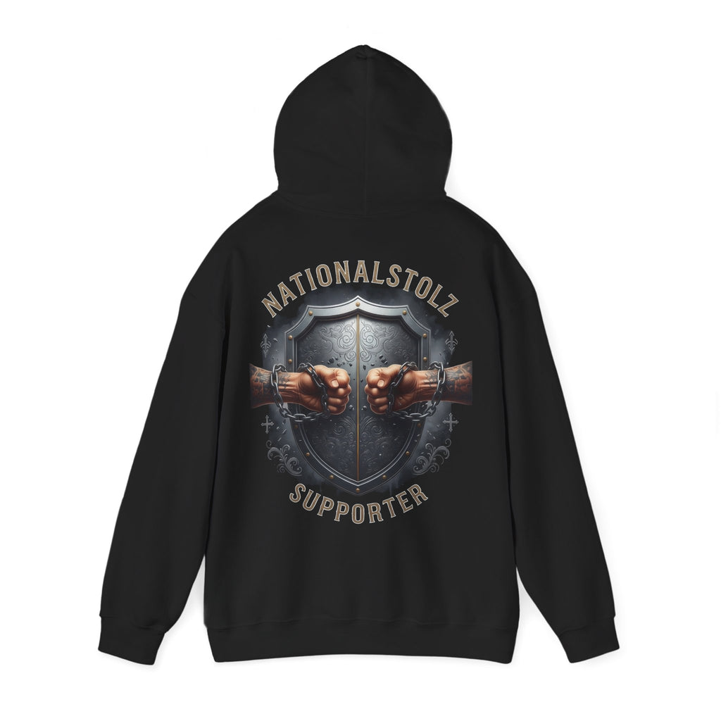 NATIONALSTOLZ ,,Supporter Kollektion"Unisex Hoodie — Nationalstolz Supporter Shield Fist