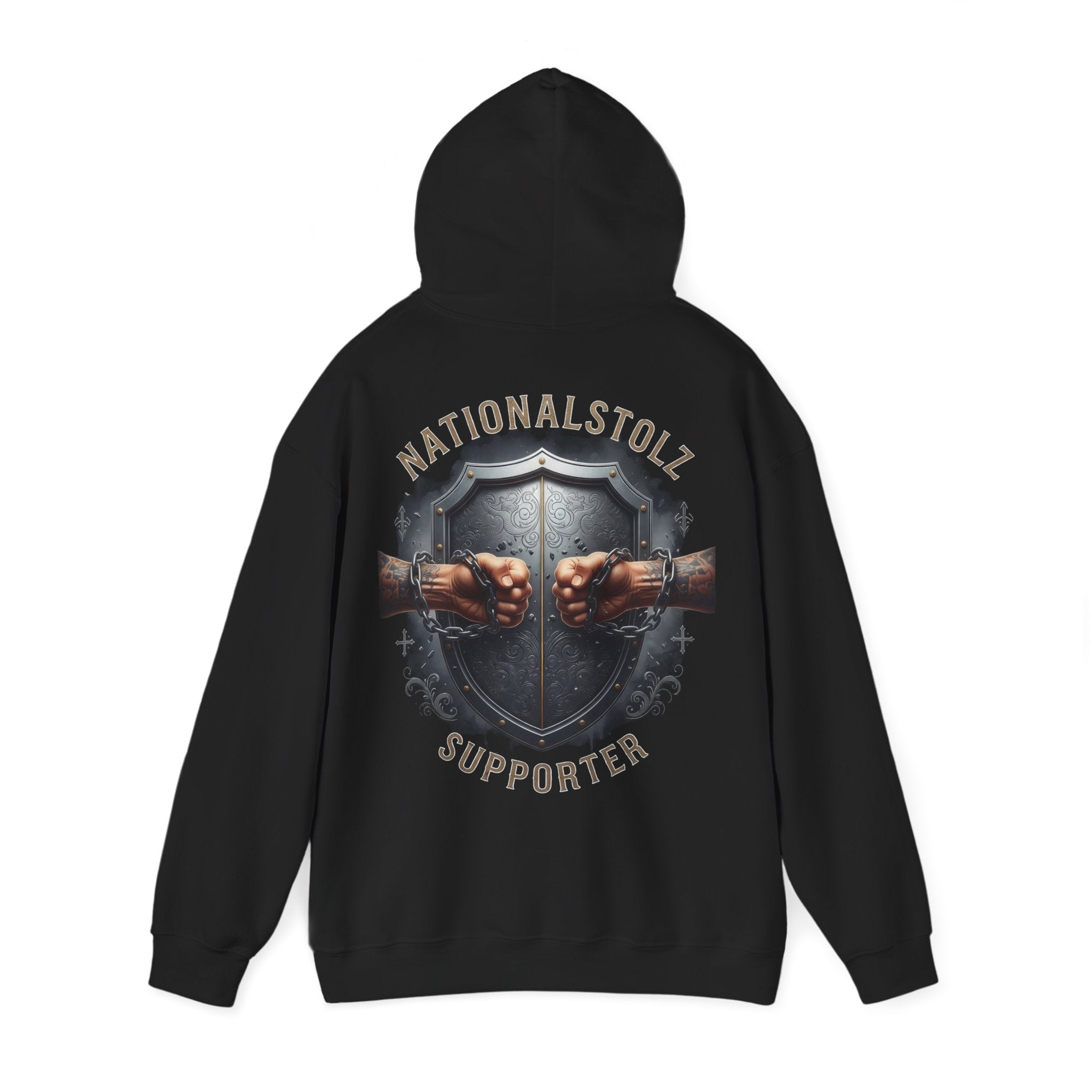 NATIONALSTOLZ ,,Supporter Kollektion"Unisex Hoodie — Nationalstolz Supporter Shield Fist