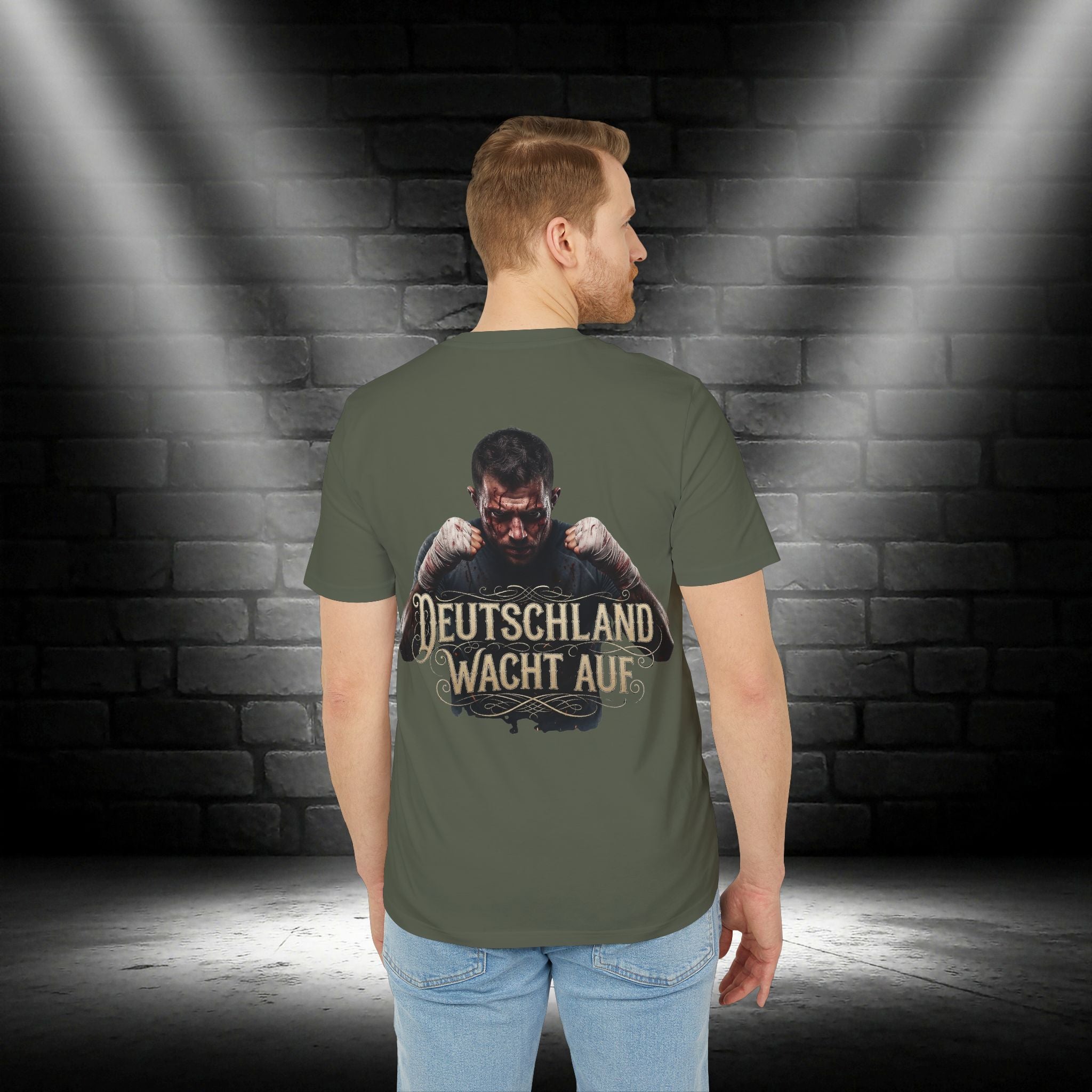 NATIONALSTOLZ Streetwear T-Shirt Unisex — Fighter ,,Deutschland wacht auf"