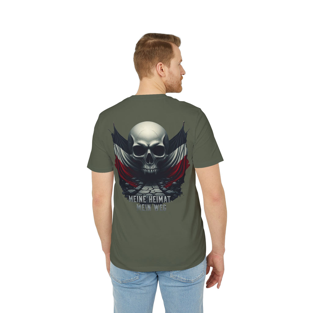 Skull Flag T-Shirt — "Meine Heimat, Mein Weg" Graphic Tee