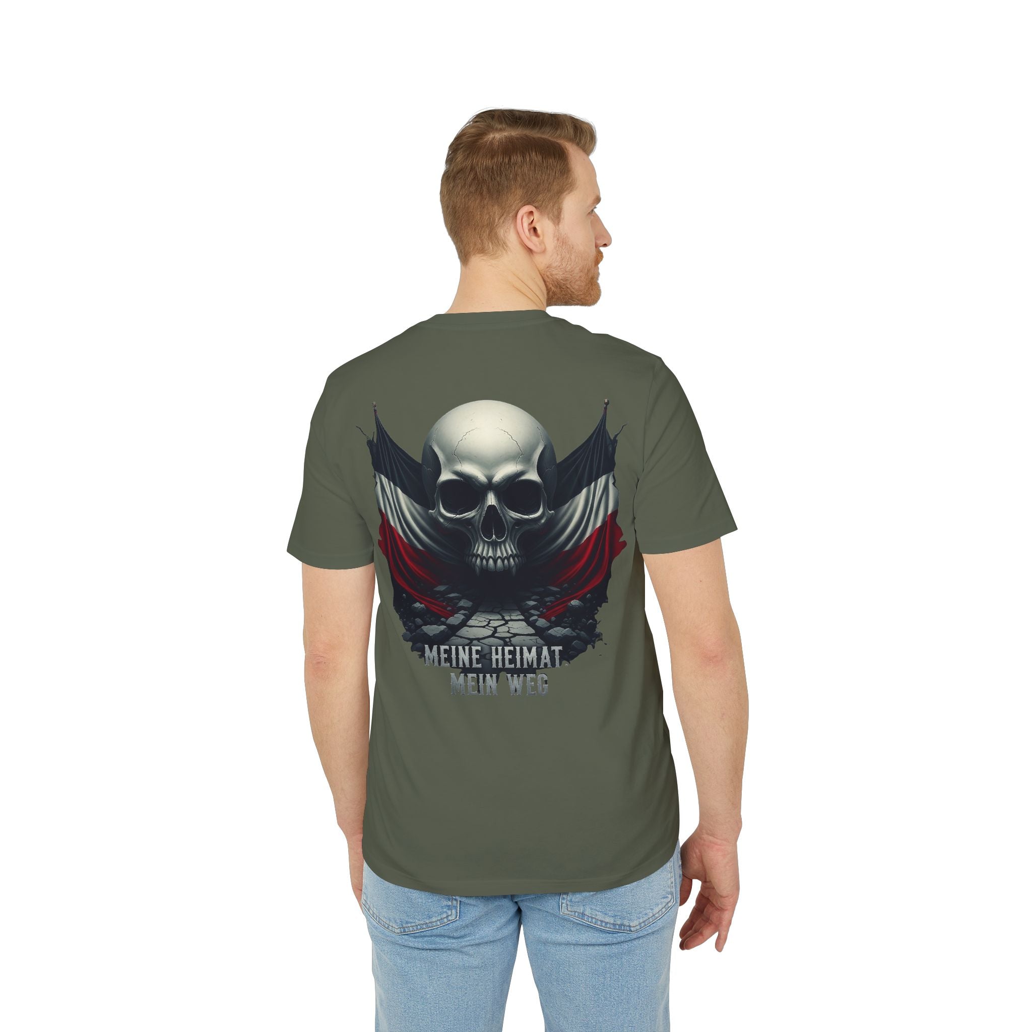Skull Flag T-Shirt — "Meine Heimat, Mein Weg" Graphic Tee