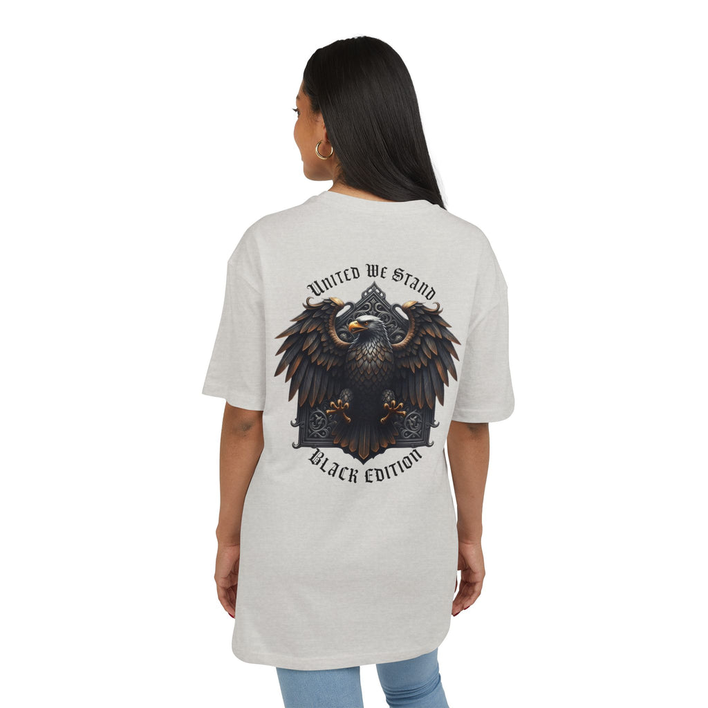 NATIONALSTOLZ ,,Black Edition '' "United We Stand" Heavy Unisex T-Shirt Backprint