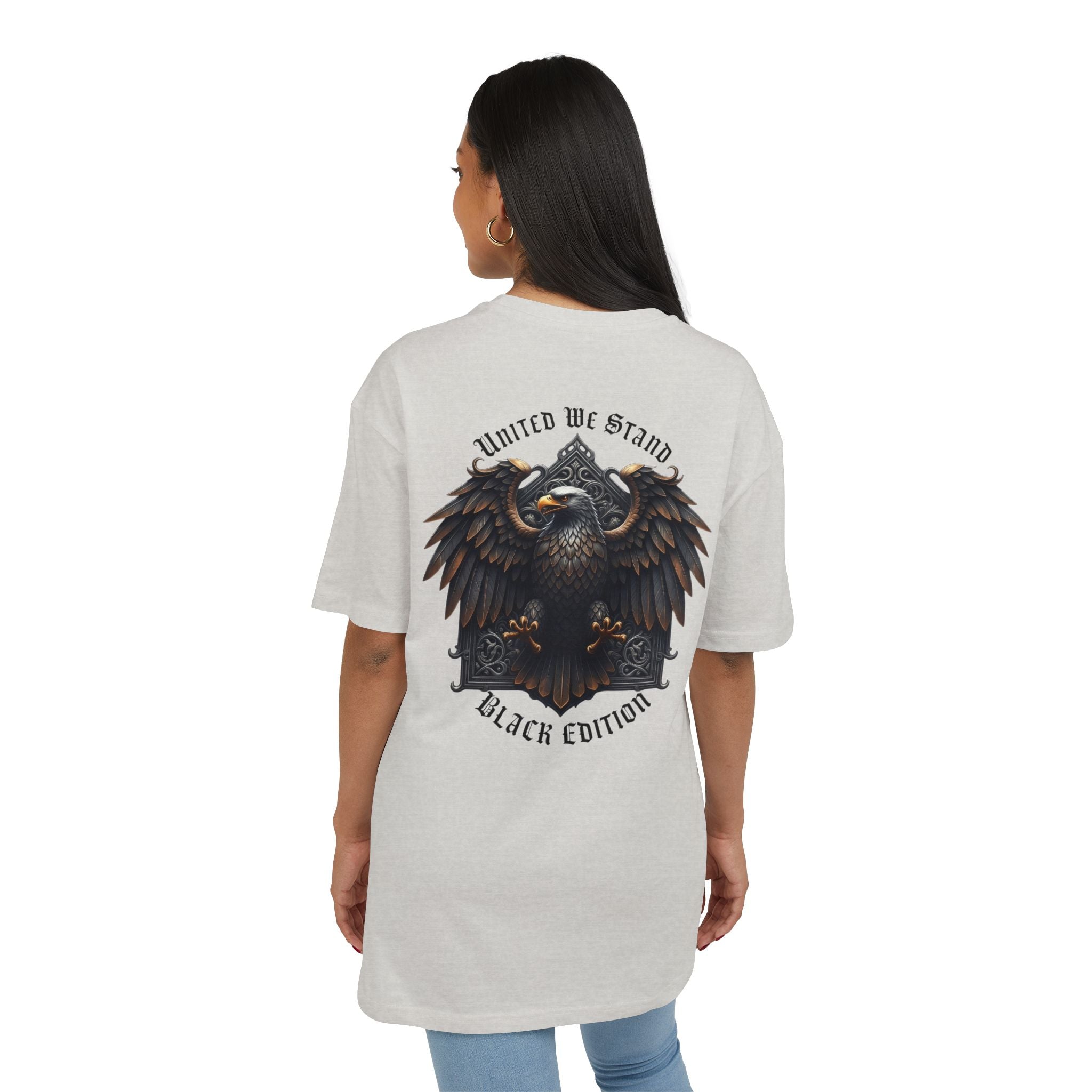 NATIONALSTOLZ ,,Black Edition '' "United We Stand" Heavy Unisex T-Shirt Backprint