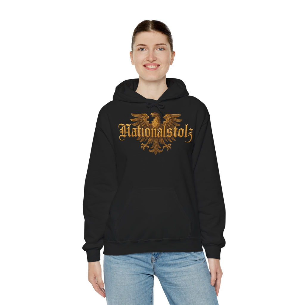 NATIONALSTOLZ Streetwear Hoodie Unisex- Goldener Adler