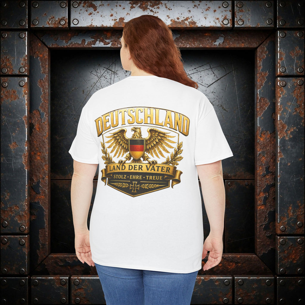 NATIONALSTOLZ T‑Shirt — " Land der Väter " Adler Deutschland