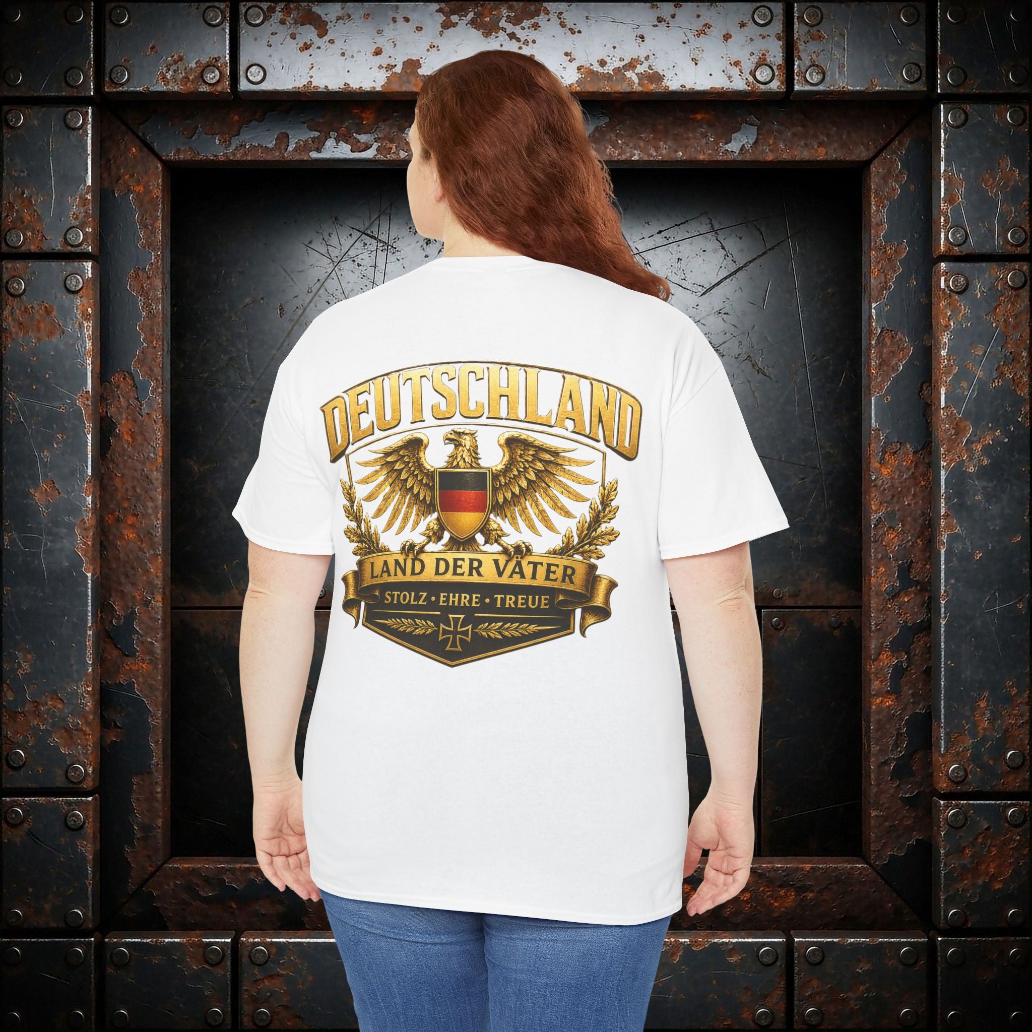 NATIONALSTOLZ T‑Shirt — " Land der Väter " Adler Deutschland