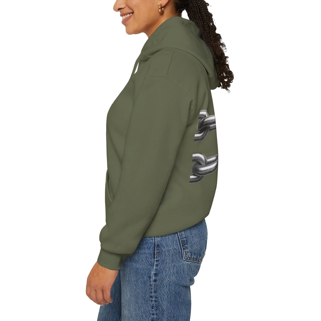 NATIONALSTOLZ Hoodie —Broken Chains "NATIONALSTOLZ" Back Print