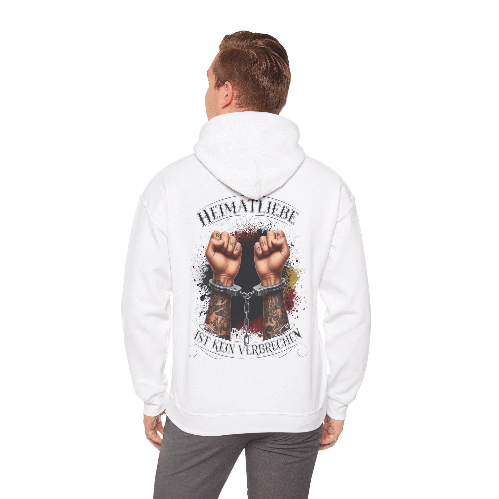 NATIONALSTOLZ Hoodie — "Heimatliebe ist kein Verbrechen" Patriotic Fist ,,